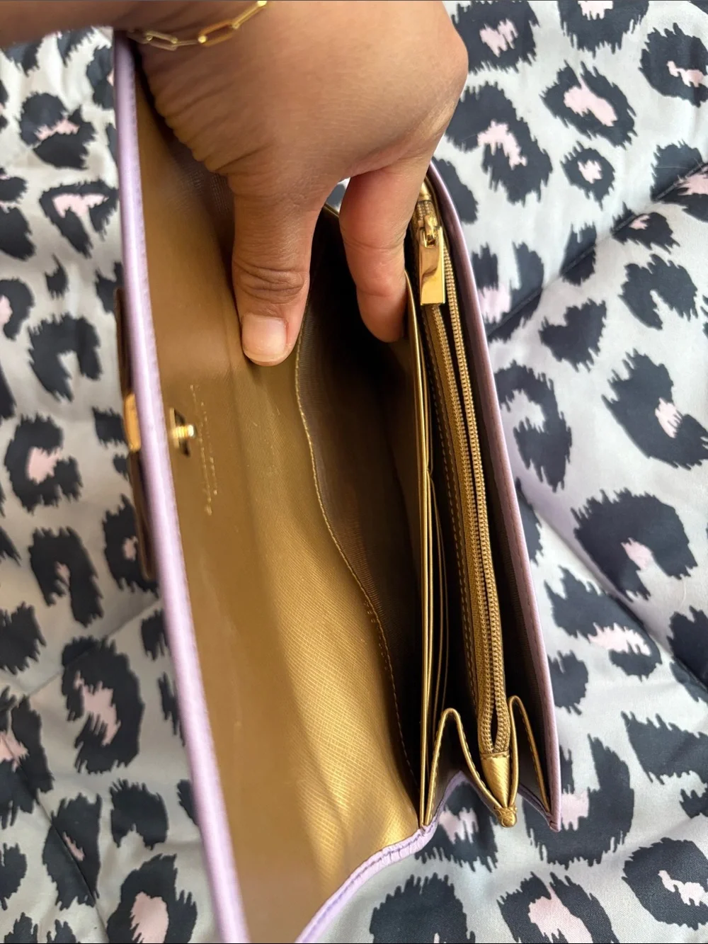 Salvatore Ferragamo Lavender Vara Bow Continental Wallet
